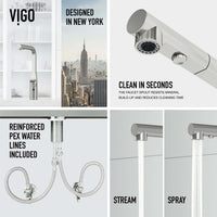 VIGO Jewel Touchless Kitchen Faucet in chrome with motion sensor and pull-out hose