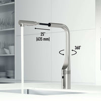 Jewel Touchless Kitchen Faucet in chrome with motion sensor and pull-out hose