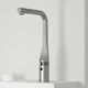 Stainless steel pull-out kitchen faucet with high-arc spout and 360-degree swivel