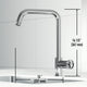 Brass kitchen bar faucet with ceramic disc cartridge and spot-resistant chrome finish