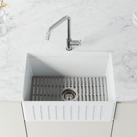 Chrome finish kitchen faucet with lever handle and 360-degree swivel spout