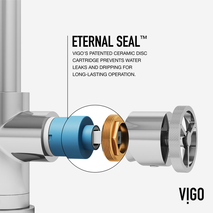 Contemporary chrome faucet with gooseneck spout and included hose for easy installation