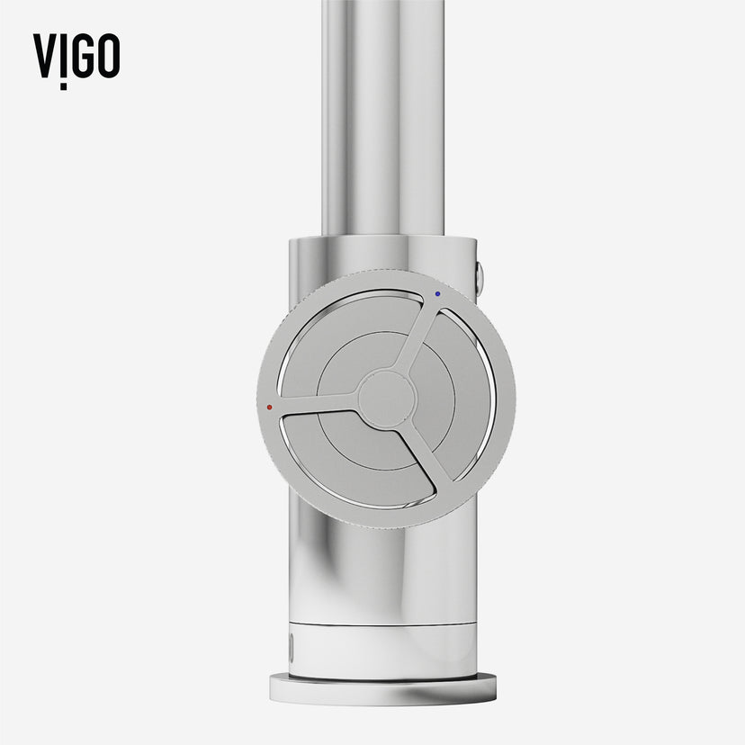 Chrome kitchen faucet with sprayer docking station and spot-resistant surface