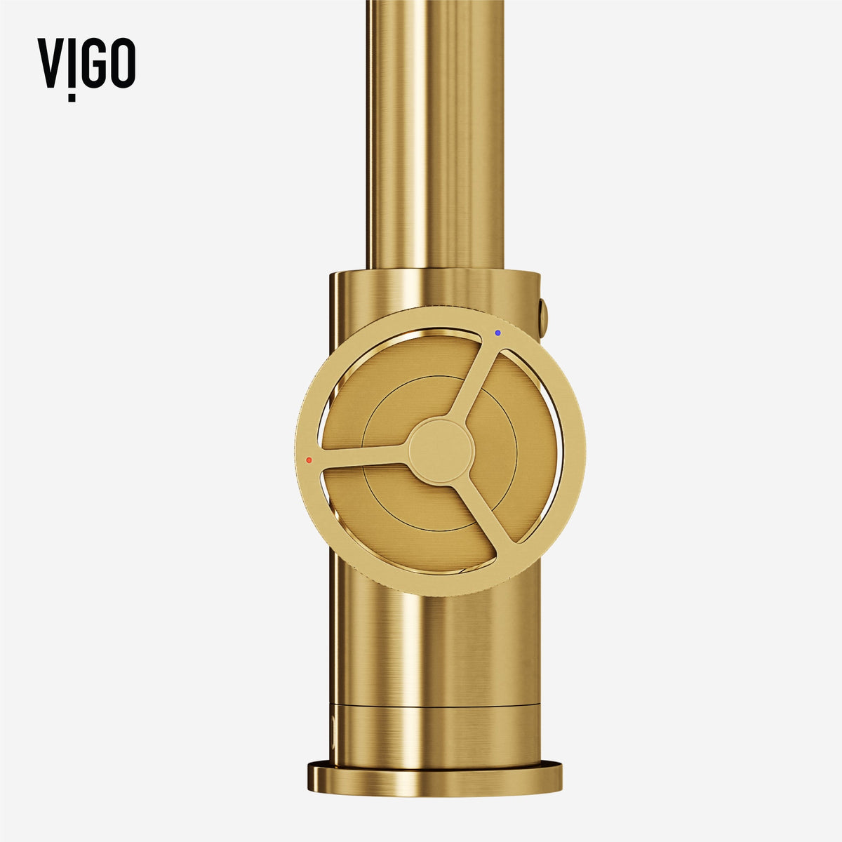 Matte brushed gold kitchen faucet with sprayer docking station and brass material