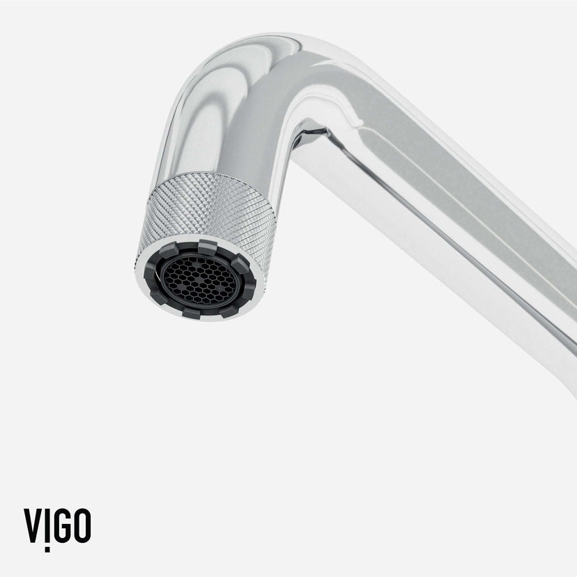 Chrome kitchen faucet with pull-out side sprayer and industrial bridge design