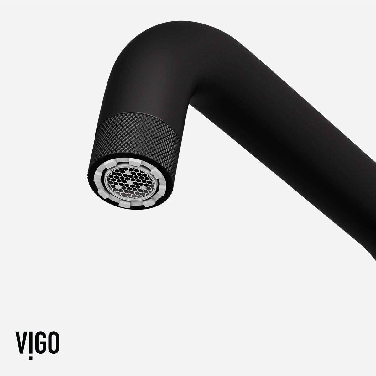 VIGO Cass Kitchen Faucet with Pull-Out Sprayer in Chrome with industrial design and 360° swivel spout