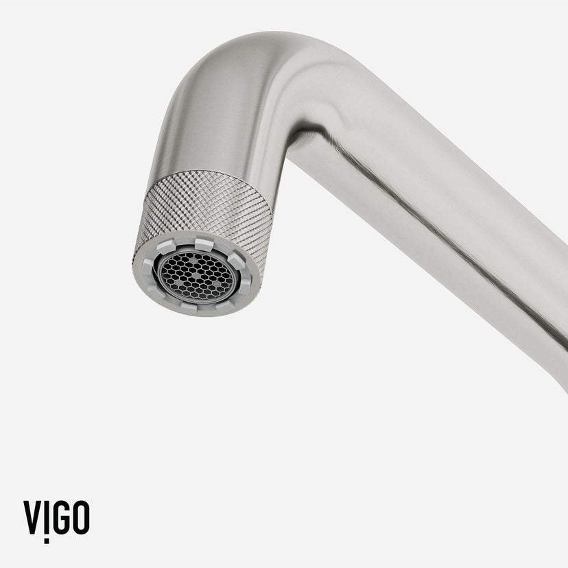 Chrome kitchen faucet with pull-out sprayer and industrial bridge design