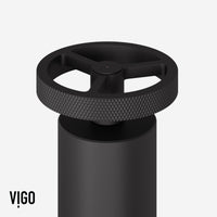 Matte black bridge kitchen faucet featuring 360-degree swivel spout and spot-resistant finish