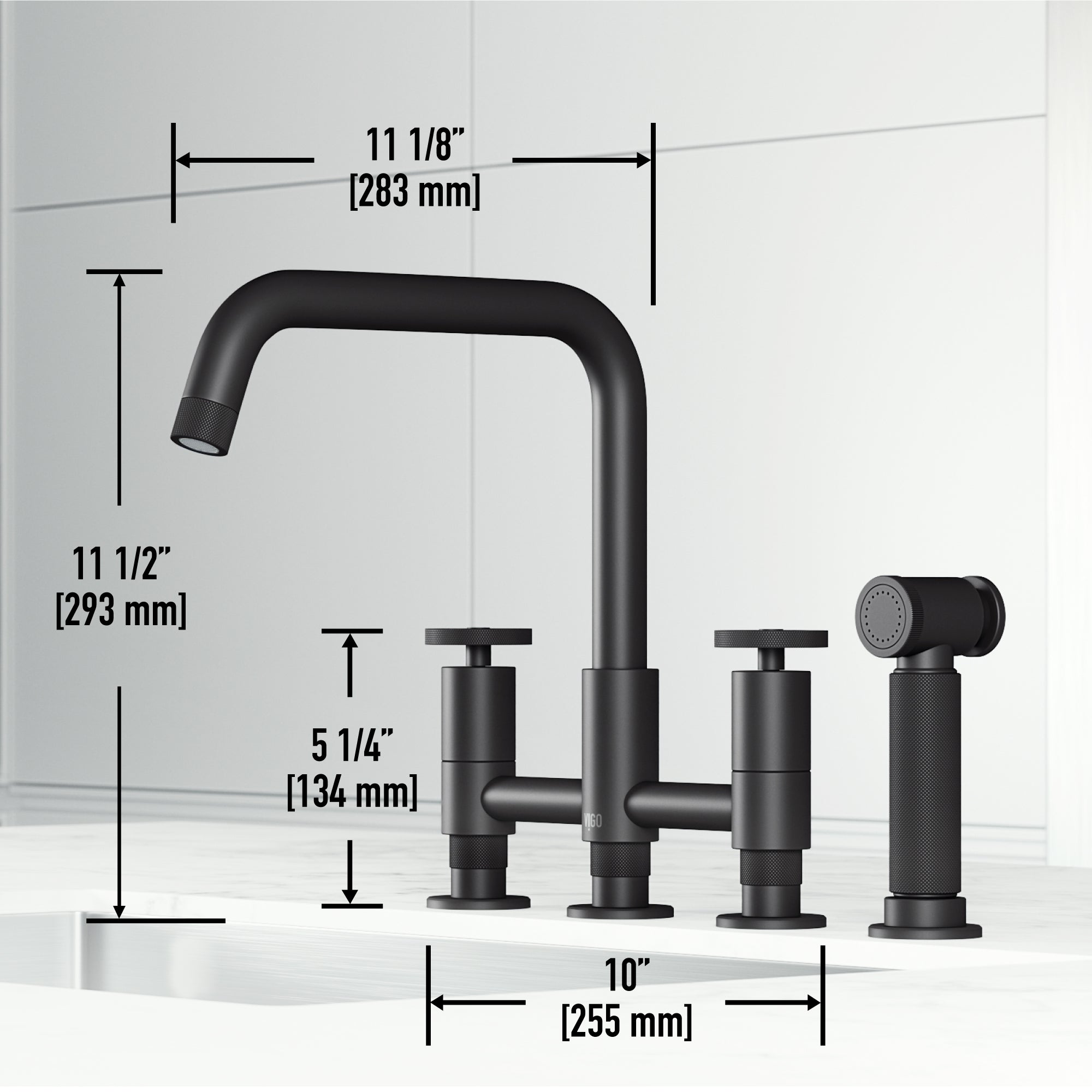 Cass – 12 in. H Modern Contemporary Pull-Down Dual Action Bridge 4