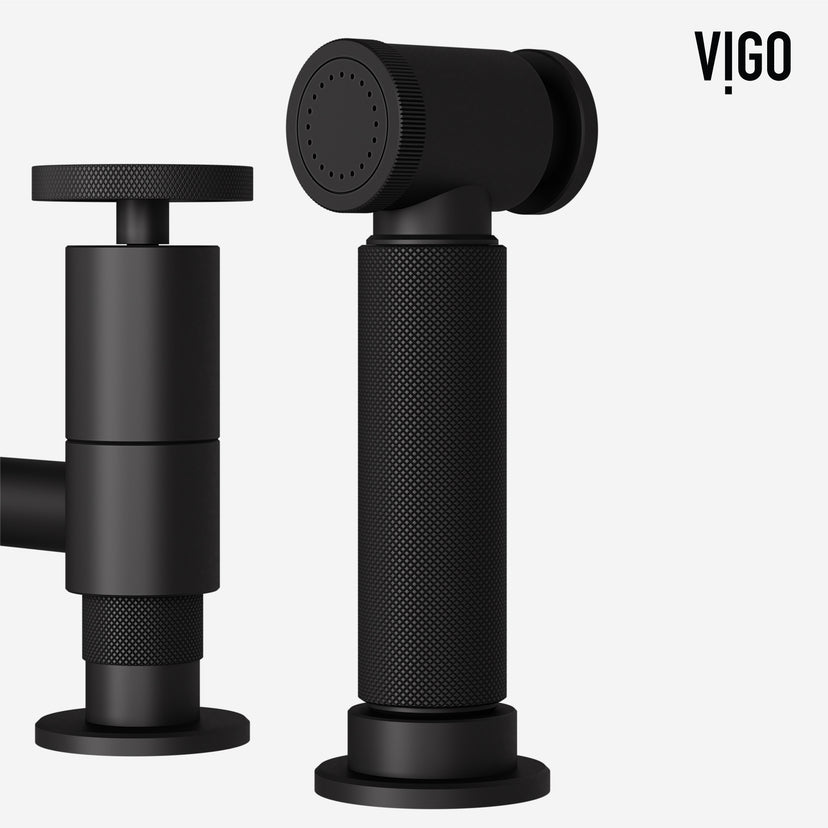 Modern kitchen faucet featuring high-arc design and pre-rinse capability