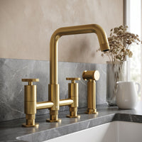 Cass Pull-Out Bridge Kitchen Faucet