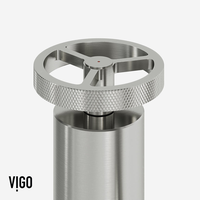 Stainless steel bridge kitchen faucet featuring 360-degree swivel spout and spot-resistant finish