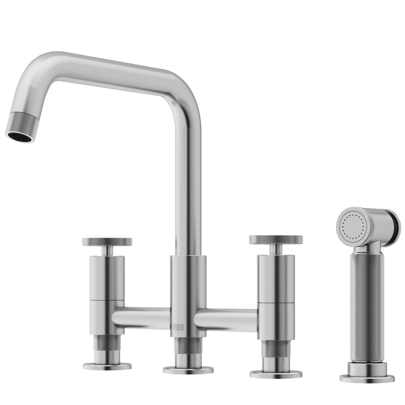 Cass Pull-Out Bridge Kitchen Faucet