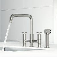 Cass Pull-Out Bridge Kitchen Faucet