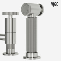 Modern kitchen faucet featuring high-arc design and pre-rinse capability