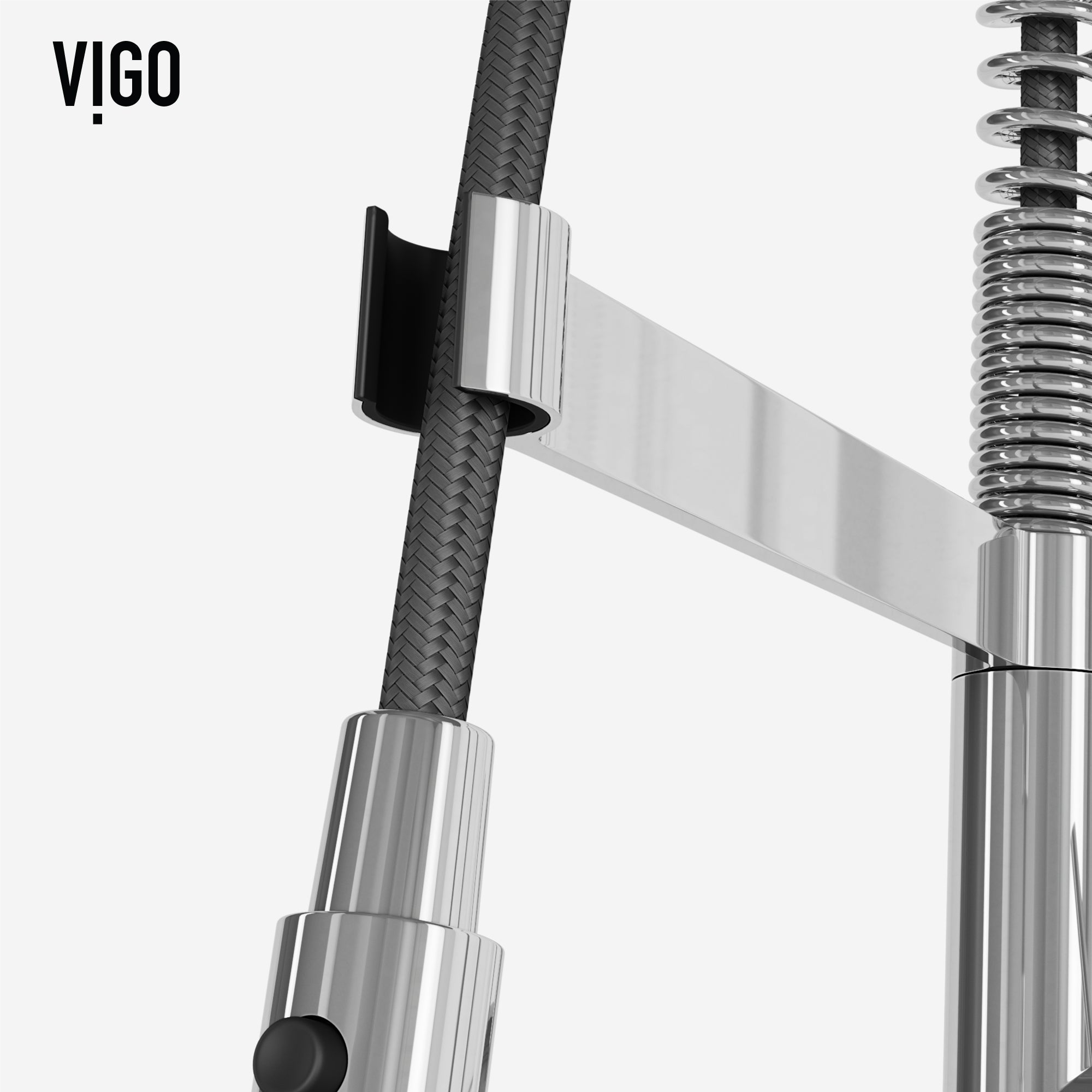 Modern/contemporary kitchen faucet with high-arc spout and secure docking technology