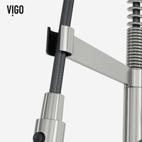 Edison Pro Pull-Down Spray Kitchen Faucet with stainless steel and matte black finish, high-arc spring neck, and triple-mode spray for versatile kitchen use
