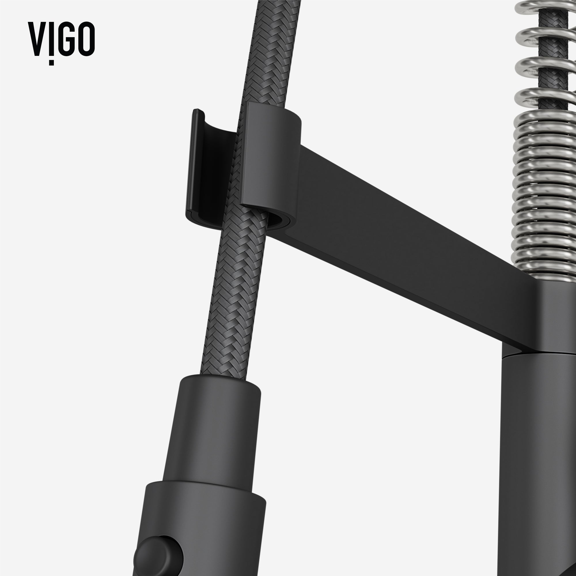 Modern/contemporary kitchen faucet with high-arc spout and secure docking technology