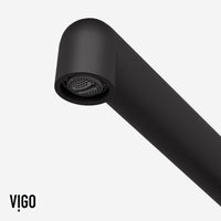 Water-efficient kitchen faucet with compression connection and matte black finish