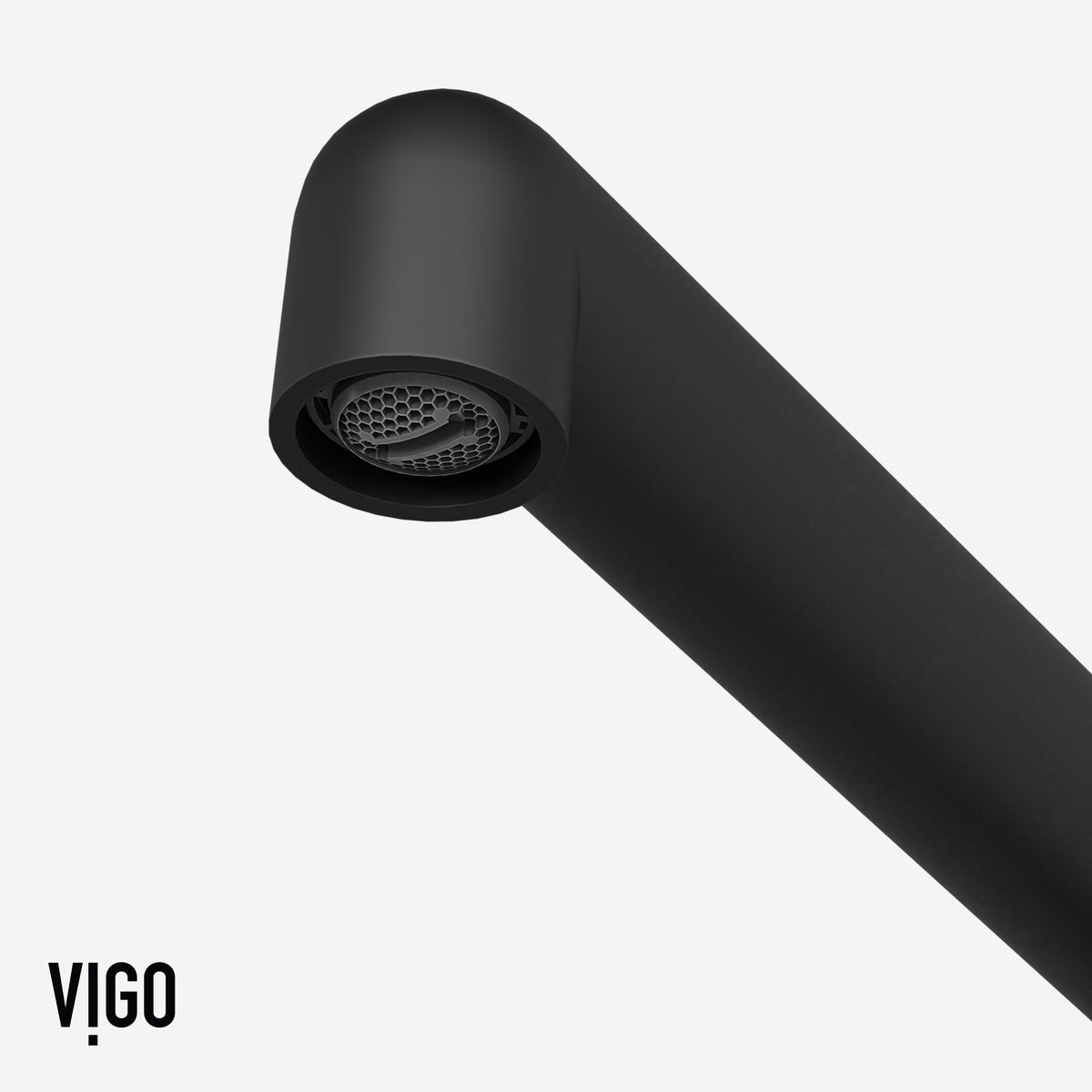 Water-efficient kitchen faucet with compression connection and matte black finish