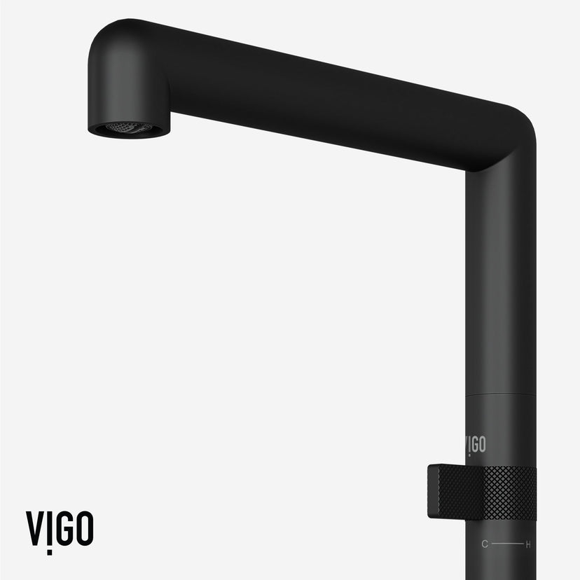 Modern contemporary kitchen bar faucet with pre-rinse function and swivel spout