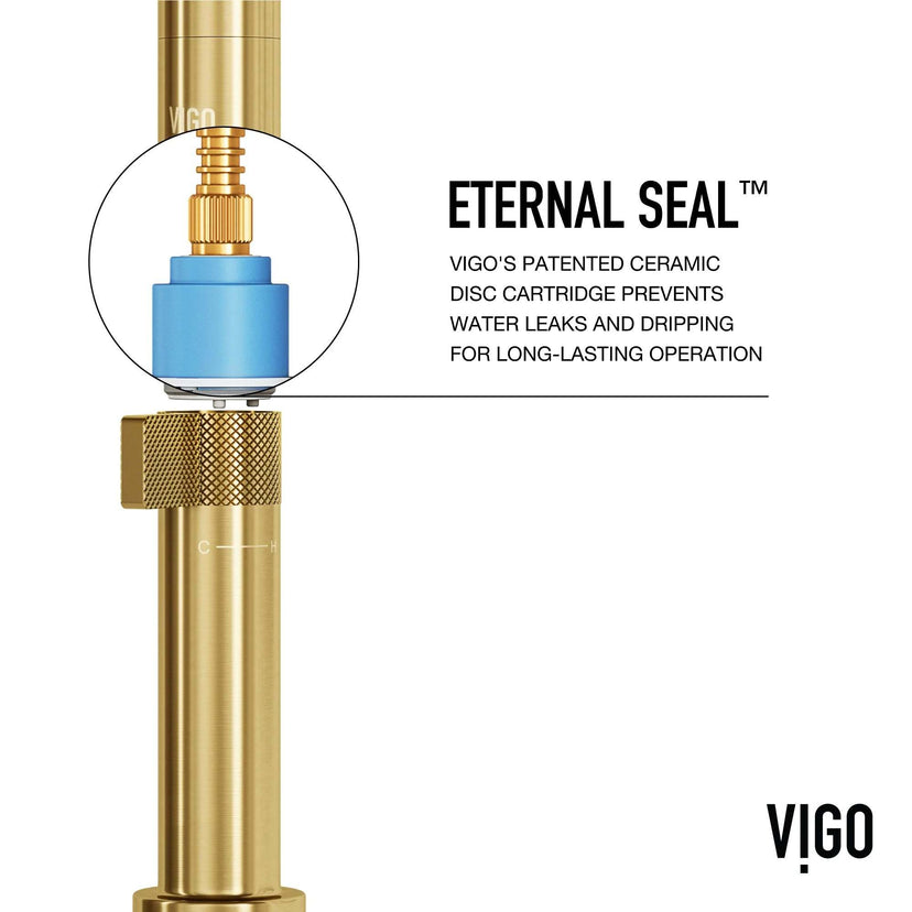 Deck mount kitchen faucet featuring lever handle and spot-resistant brushed gold surface