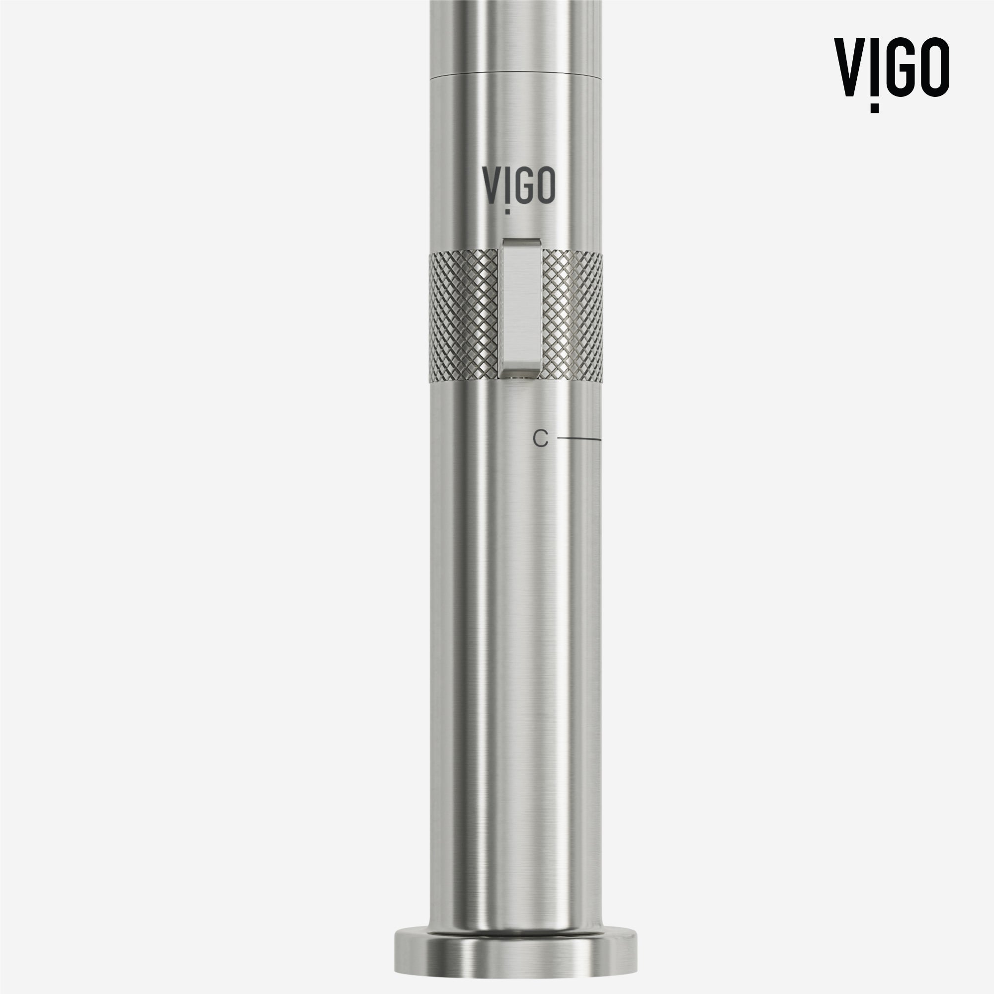 Ceramic disk valve kitchen faucet with stainless steel finish and high-arc design