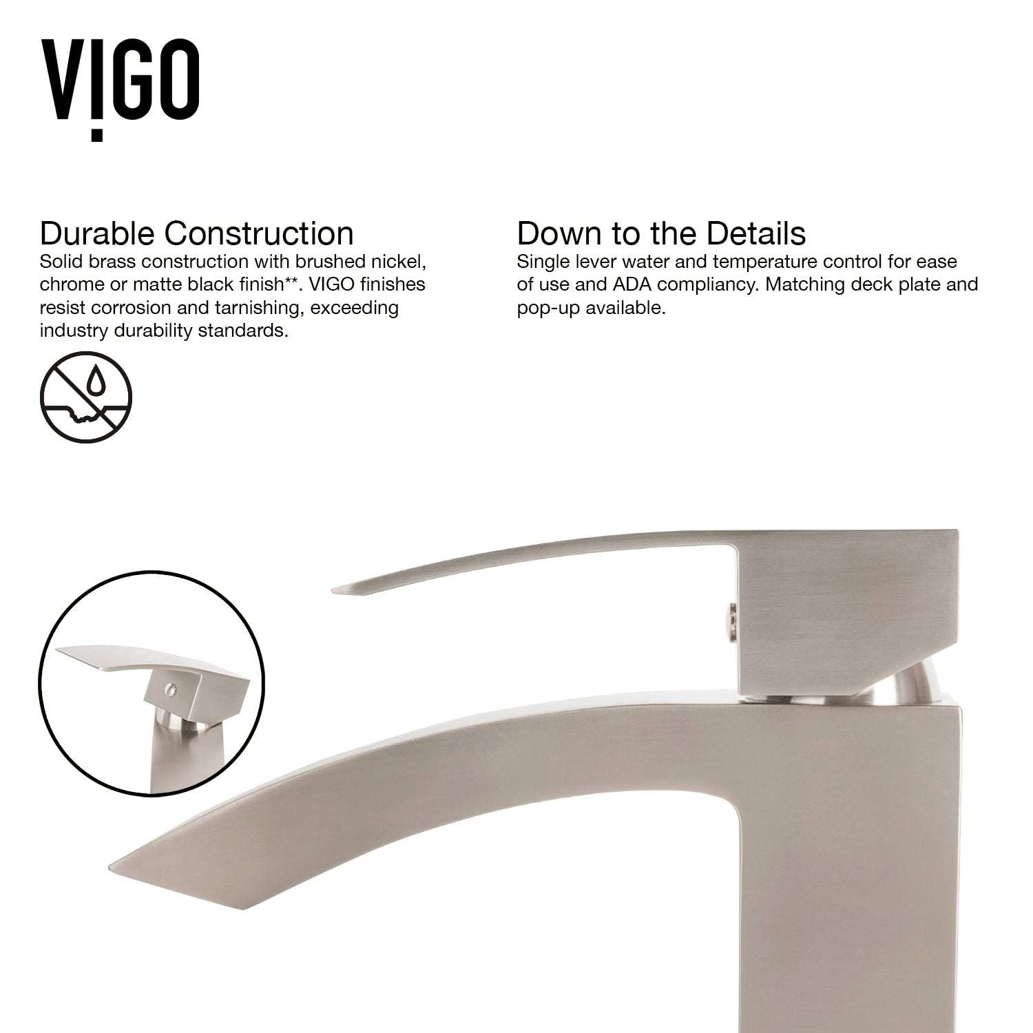 12-inch tall vessel faucet with included mounting hardware and supply lines