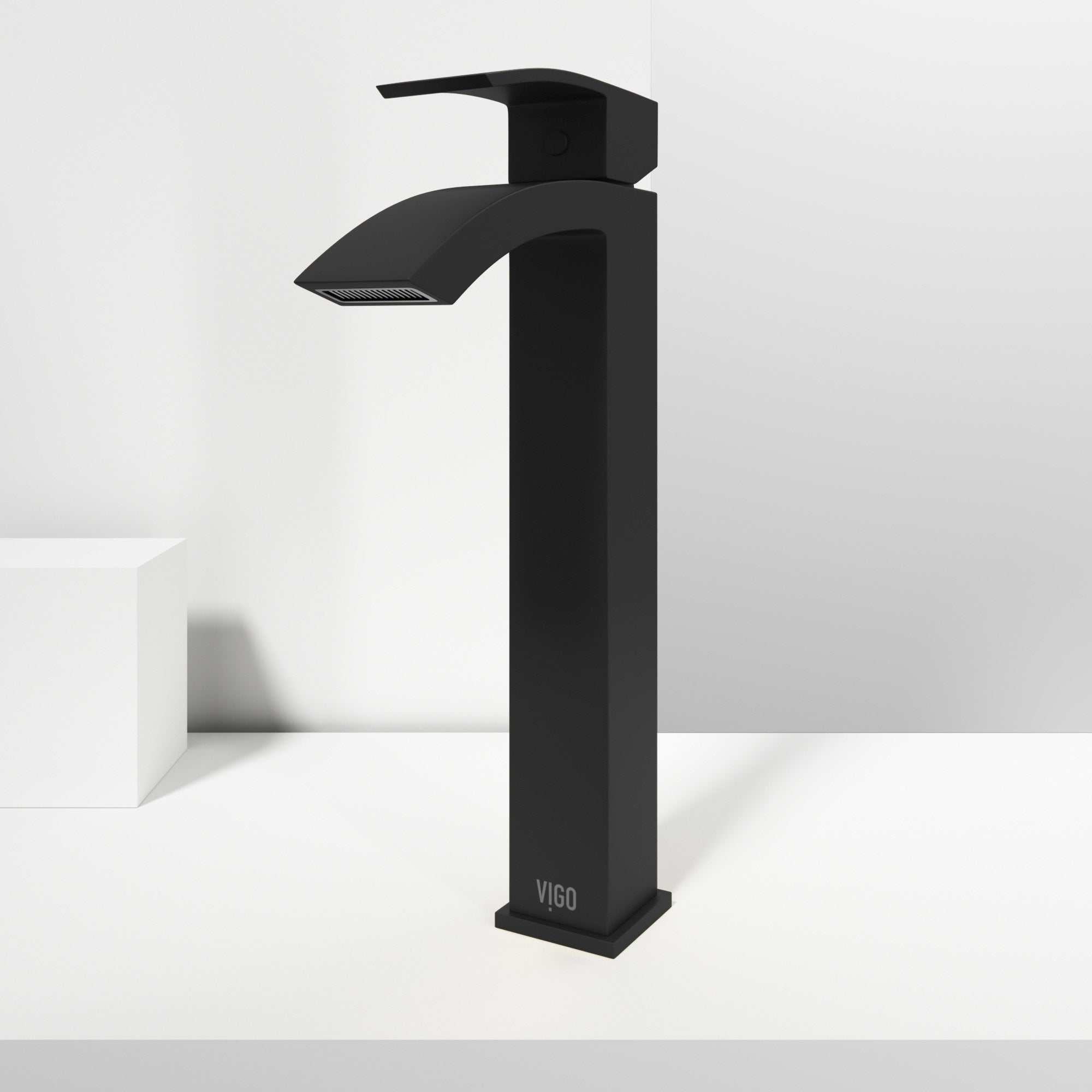 Modern bathroom faucet with low flow design and fingerprint-resistant finish