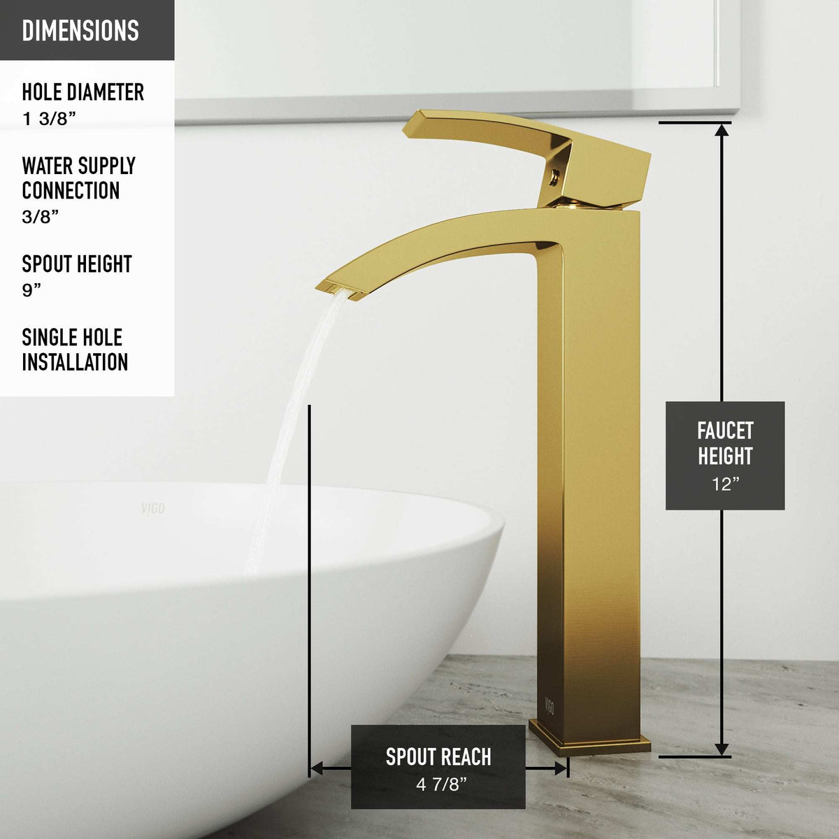 Duris Single Handle Single-Hole Bathroom Vessel Faucet