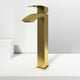 Modern bathroom faucet with low flow design and tarnish-resistant finish
