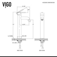 Brushed nickel vessel faucet with all mounting hardware included