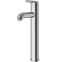 Modern deck-mounted bathroom faucet with ceramic disc valve