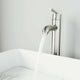Low flow vessel filler faucet in brushed nickel finish