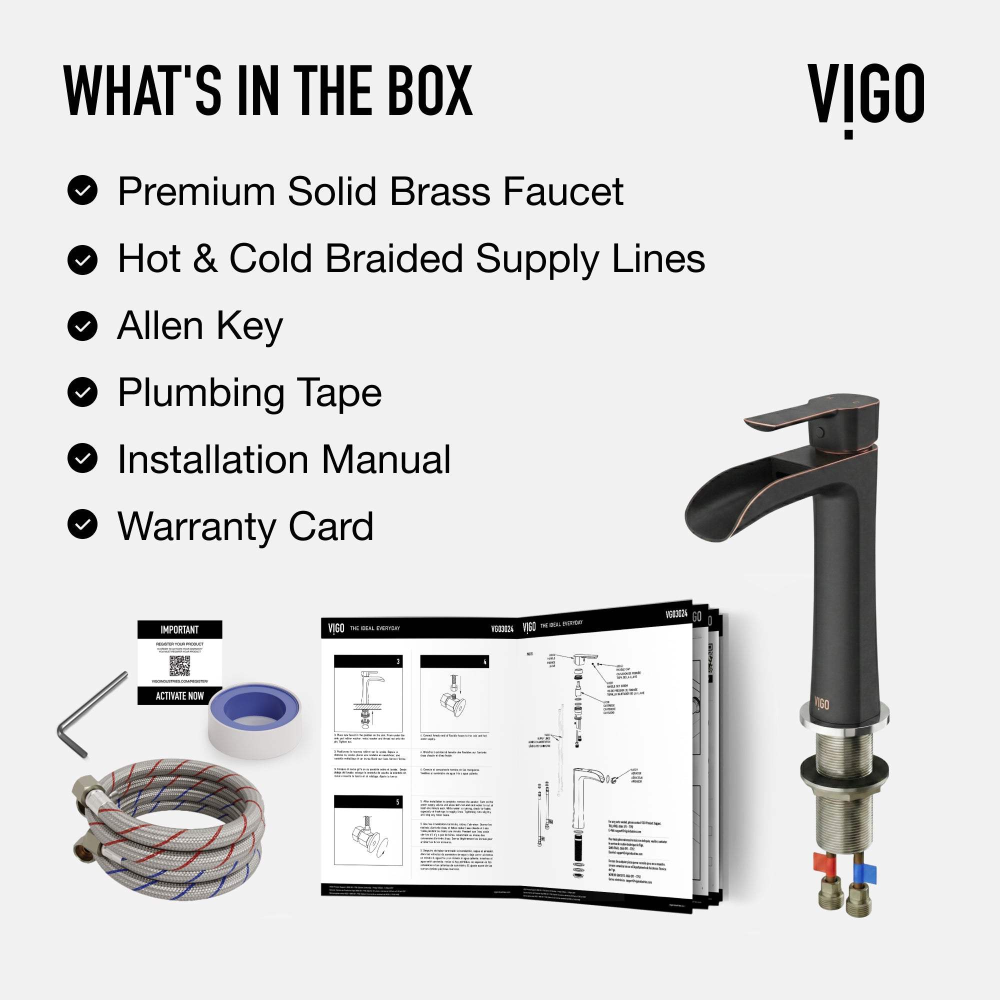 Niko – 11 in. H Modern Contemporary Vessel Bathroom Faucet with