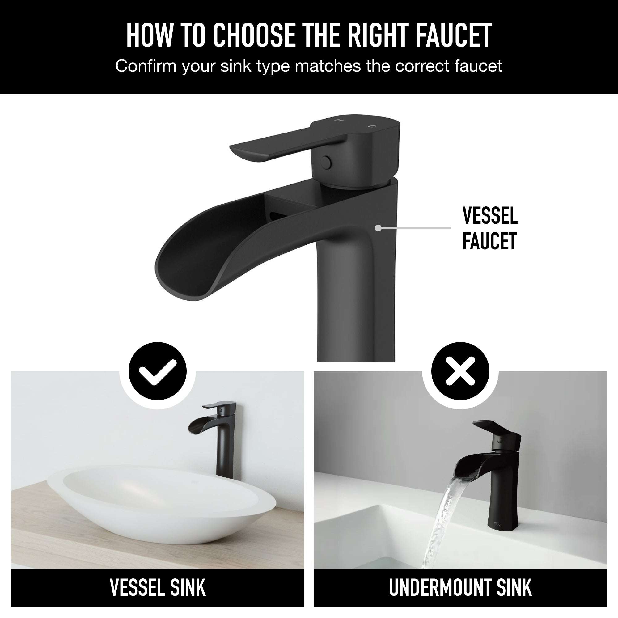 Niko – 11 in. H Modern Contemporary Vessel Bathroom Faucet with