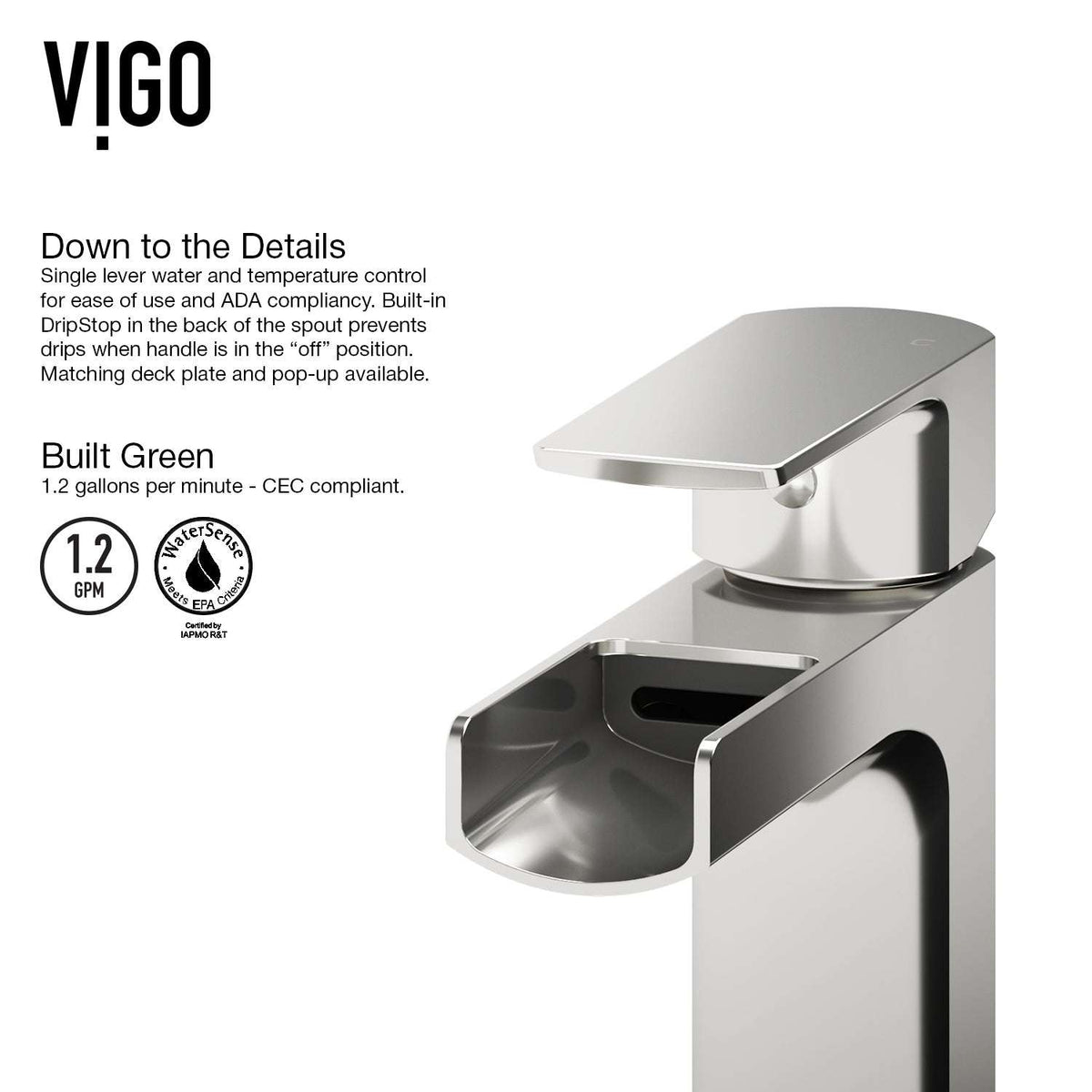 Brass vessel filler with brushed nickel finish and compression connection
