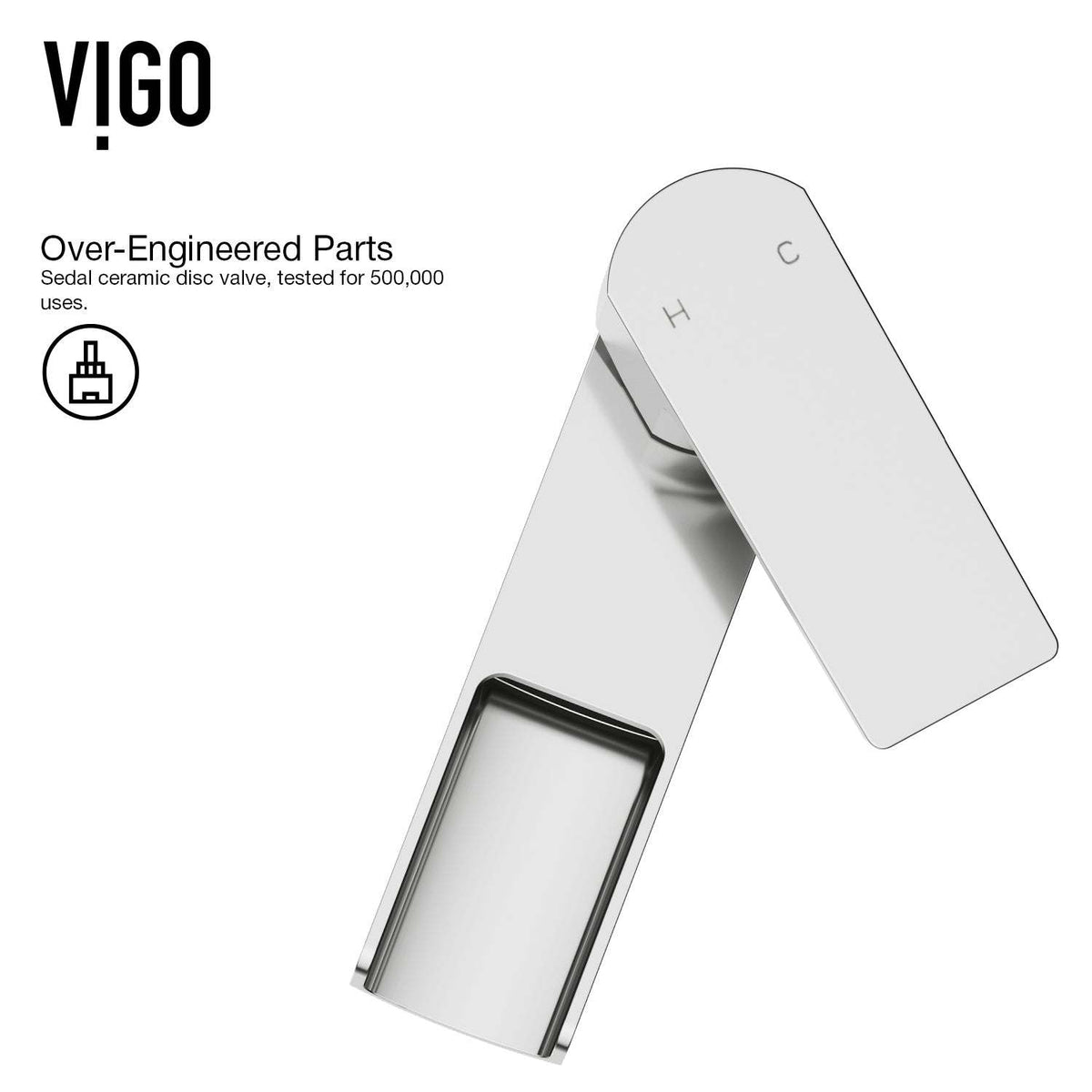 10-inch tall vessel faucet with lever handle and chrome finish