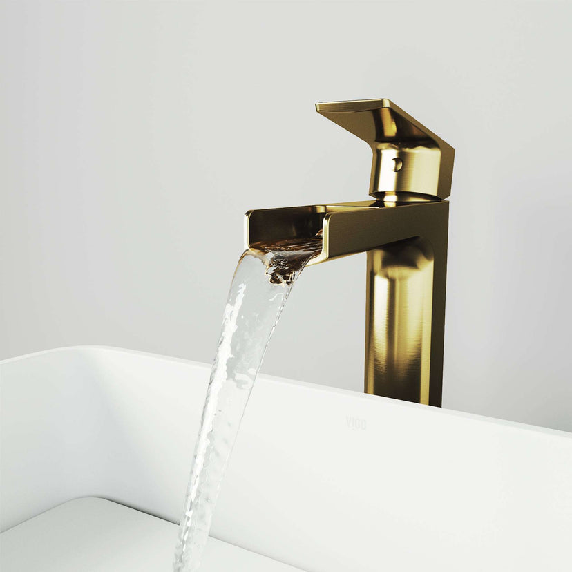 Contemporary vessel faucet featuring ceramic disc cartridge and low lead design