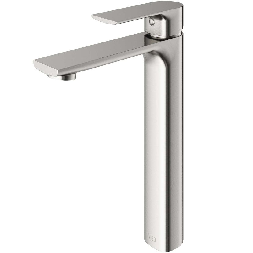 Modern deck-mounted faucet with ceramic disc valve and low flow design