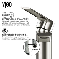 Contemporary vessel filler in brushed nickel with easy installation features