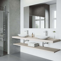 Lever handle vessel faucet with corrosion-resistant brass construction