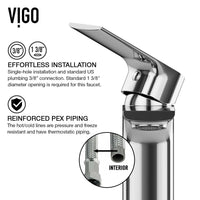 Contemporary vessel filler in chrome with easy installation features