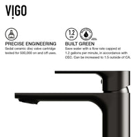 Contemporary vessel filler in matte black with easy installation features