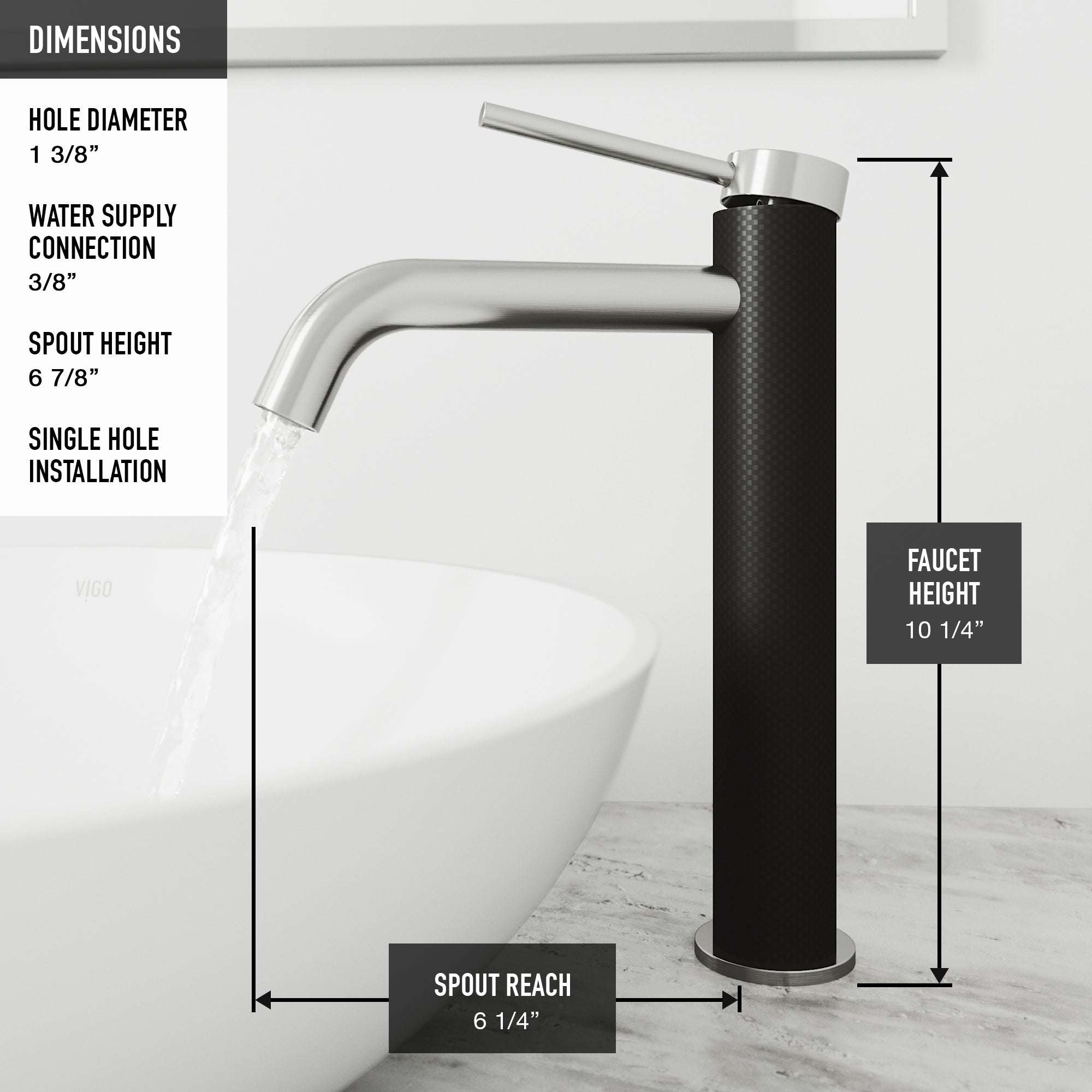 Contemporary vessel faucet featuring lever handle and NPSM thread