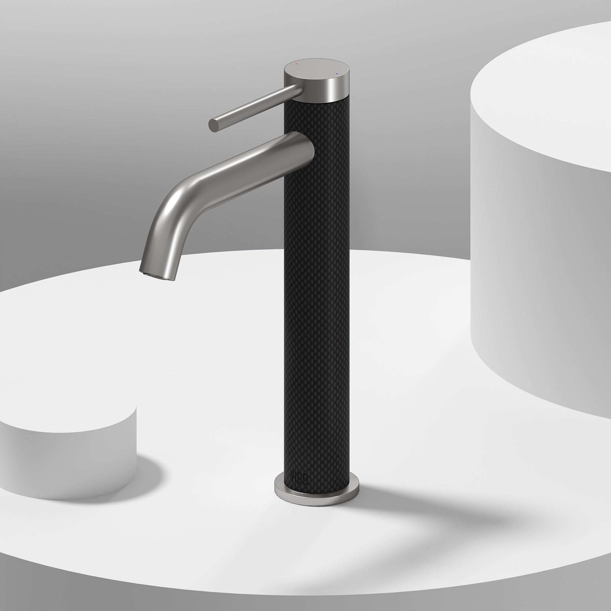 Modern bathroom vessel faucet with included components and low flow