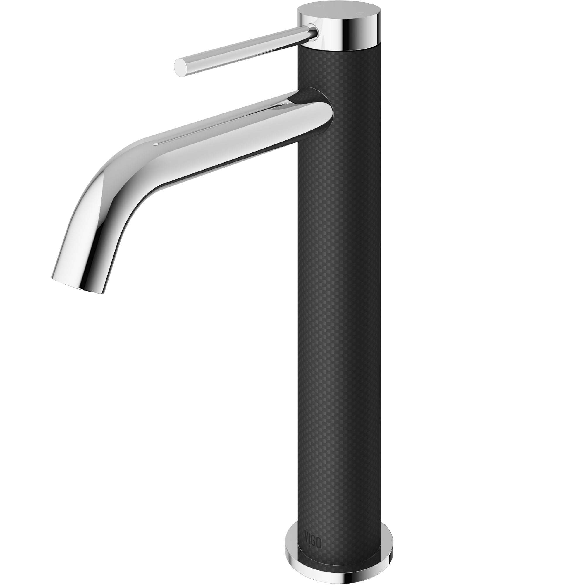 Modern deck-mounted bathroom faucet in chrome finish