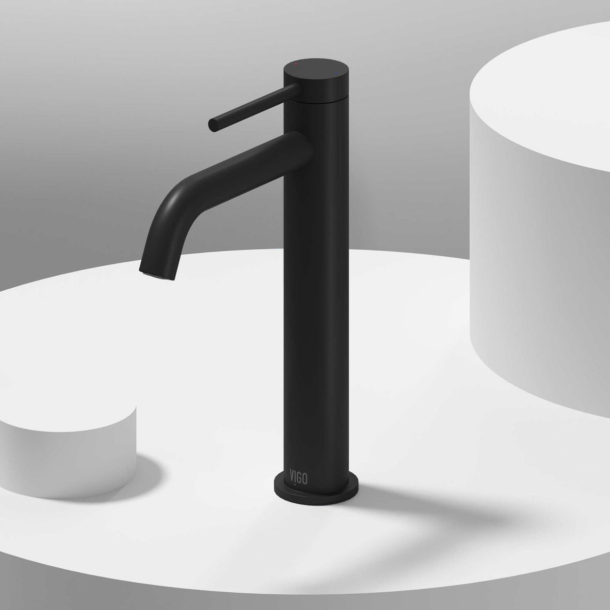 Modern bathroom vessel faucet with included components and low flow