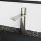 Brushed nickel vessel faucet with high arc spout and lever handle