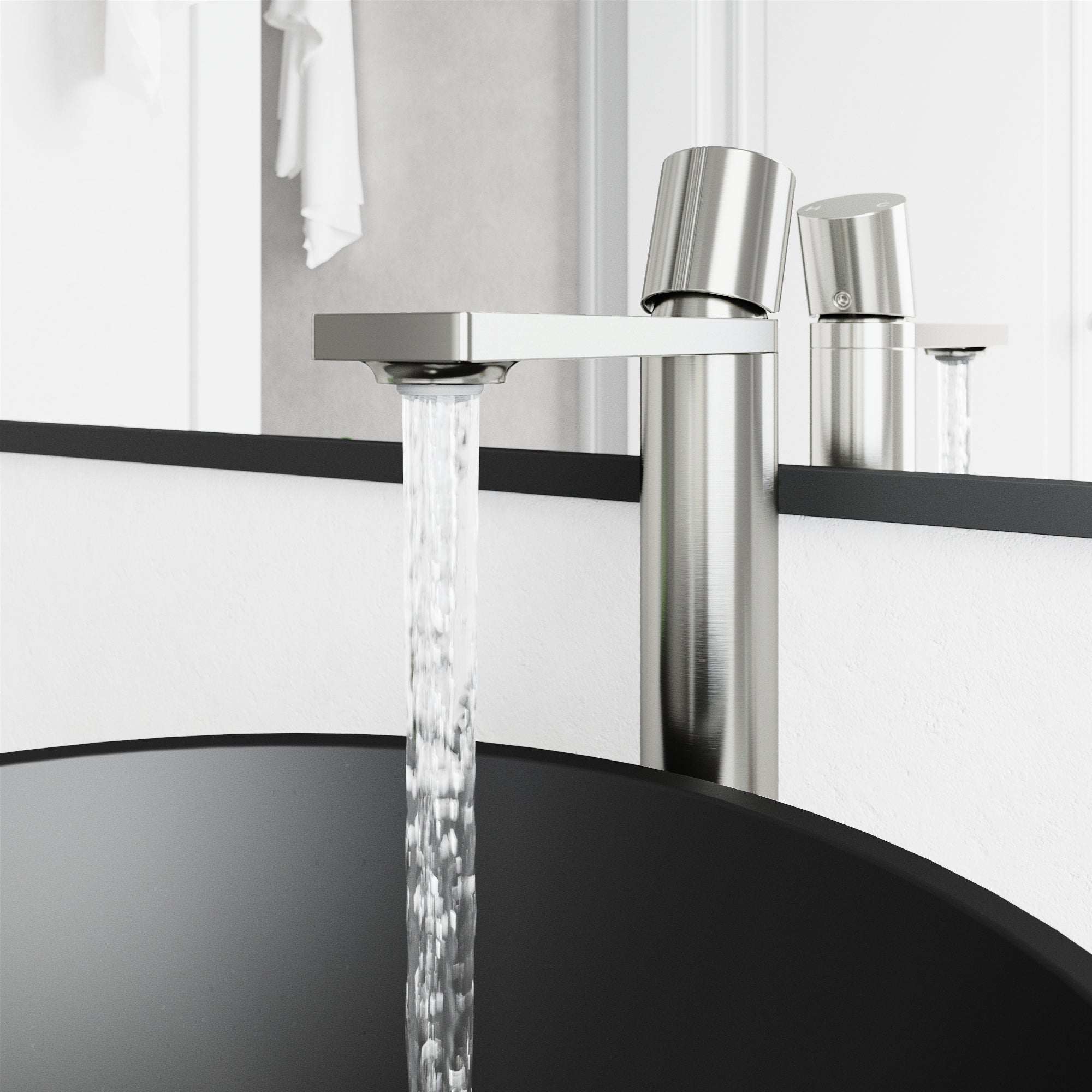 Contemporary vessel faucet featuring lever handle and NPSM thread